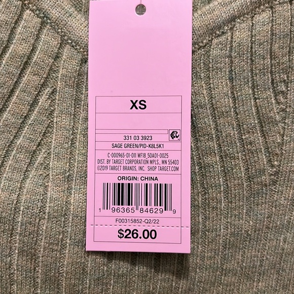 NWT • WILD FABLE GREEN SWEATER • XS - Picture 5 of 5